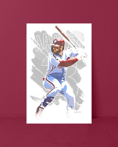 BRYCE HARPER watercolor painting art print/poster PHILADELPHIA FREE S&H!