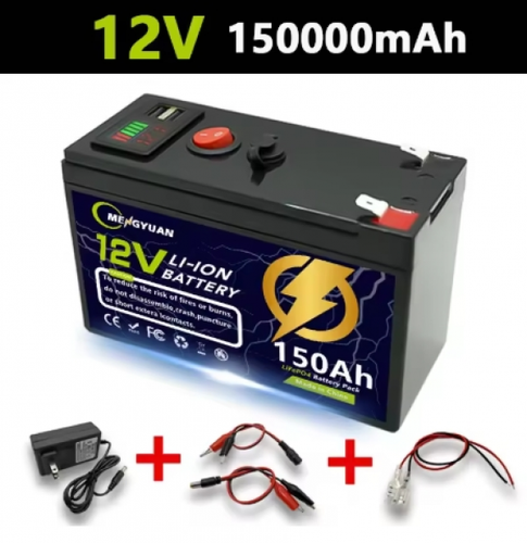 12V 150Ah Li-lon Battery Rechargeable Li-lon Battery Built-in BMS Solar Panels - Foto 10 di 25