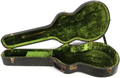 Vintage 1960s Lifton Guitar Case 16" Semi-hollow Archtop Gibson ES Black/Green