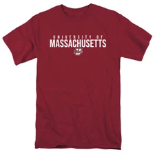 University of Massachusetts Adult T-Shirt Stacked, Garnet, S-3XL