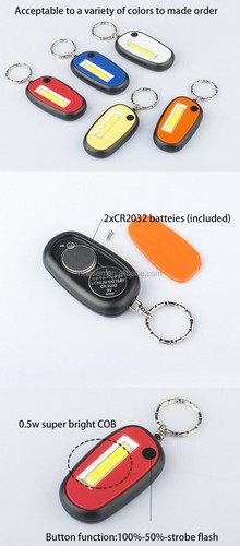 Pocket Mini COB LED Key Chain Flashlight Keyring Torch Portable Batt Included - Bild 7 von 12