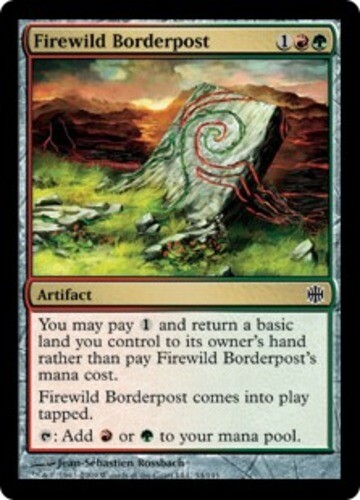 Japanese Firewild Borderpost ~ Near Mint Alara Reborn Foreign Stock Image MTG Ma - Picture 1 of 1