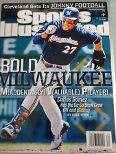 CARLOS GOMEZ SIGNED MILWAUKEE BREWERS SPORTS ILLUSTRATED  