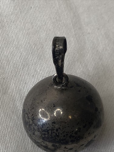 Vintage Mexico 925 Sterling Silver Harmony Bell Ball Chime Pendant Charm 1” - Picture 2 of 3