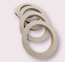 1 Pair 6.5" Inch Speaker Rings Car Audio Spacer MDF Fiberglass Doors