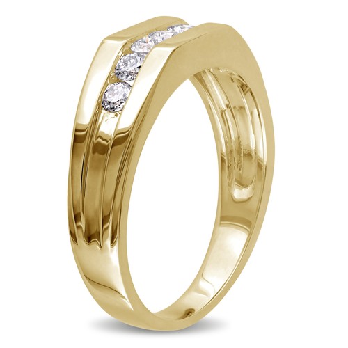 Amour 10k Gelbgold Herren 1/2 Karat TW Diamant Ehering - Bild 2 von 5