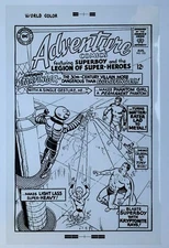 Production Art ADVENTURE COMICS #335 cover, CURT SWAN art, 11x17