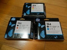 2025/4 GENUINE SET 3 HP 744 PRINTHEAD DESIGNJET Z2600 Z5600 F9J86A F9J87A F9J88A