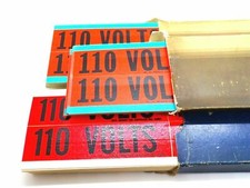 NEW Brady 44201 Stock Conduit & Voltage Markers, 110 Volts, Bk on Or, Lot of 66