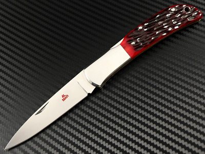 AL MAR FALCON 1003DB JIGGED BONE SEKI JAPAN Vintage Folding Knife