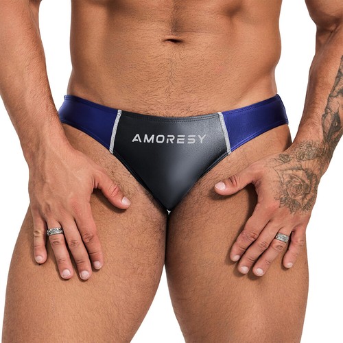 AMORESY Hombres Calzoncillos Brillantes al Aceite Knickers Ropa Interior Suave Elastizado Calzoncillos Deportes - Imagen 27 de 27
