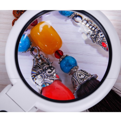 5X 11X Magnifying Glass W/ 8 LED Magnifier Lamp Non Slip Hand Held for Crafting - Picture 8 of 9