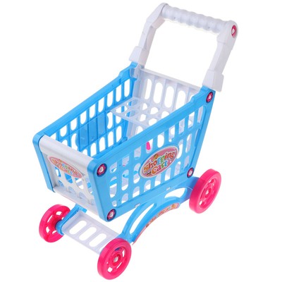 Plastic Supermarket Cart Basket Baby Supplies for Kids /& Toddler Doll Accs