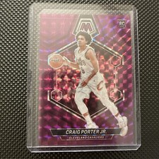 2023-24 Panini Mosaic Craig Porter Jr. Rookie Purple Mosaic Prizm /99
