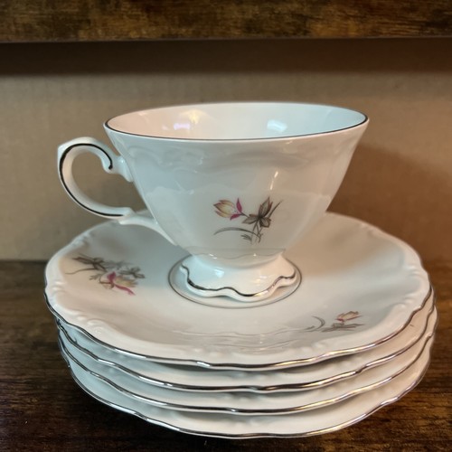 J Kronester Bavaria China - Felicia - Germany - 6" Saucer Plates + Mugs - Picture 2 of 13