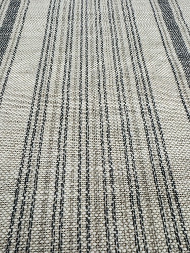 McLaurin & Piercy belgischer Leinen handbedruckt Streifen Stoff - Dash/Jet 11,25 Yards - Bild 3 von 6