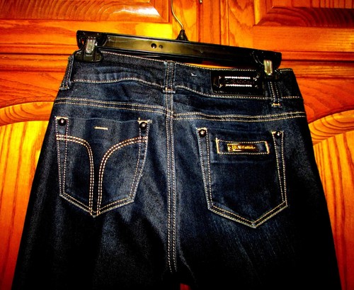 NWD L.A.IDOL SZ 7X33 DARK WASH BOOT-CUT 97% COTTON/ 3%SPANDEX JEANS/WAIST 30"  - Picture 7 of 12