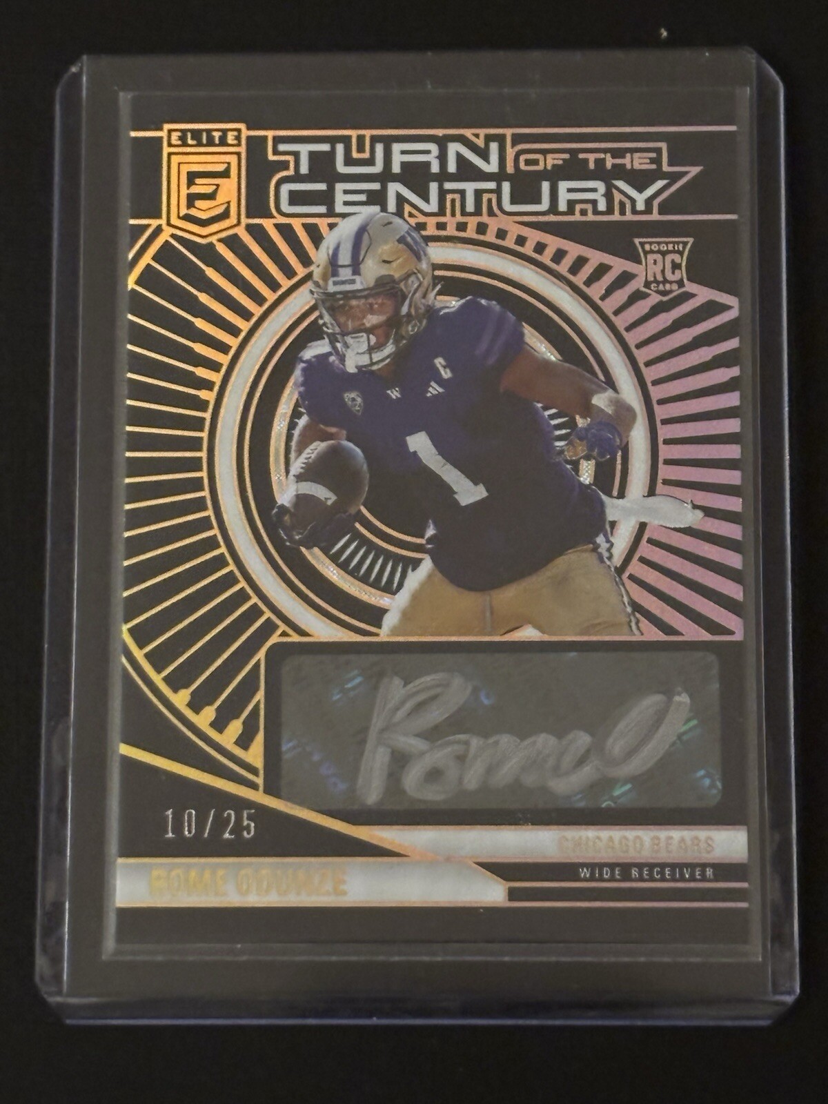 2024 Elite FOTL ROME ODUNZE BLACK GOLD TURN OF THE CENTURY auto /25 🔥🔥 BEARS!!