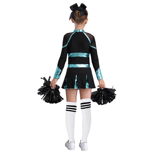 UK Girl Cheerleading Uniform Dress Cheer Leader Costume Cosplay Carnival Outfits - Picture 18 of 79