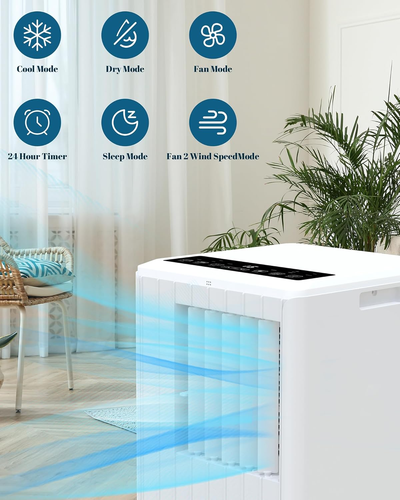 8,000 BTU Portable Air Conditioner, 3-In-1 Portable AC Unit with Cool, Dehumidif - Picture 7 of 9