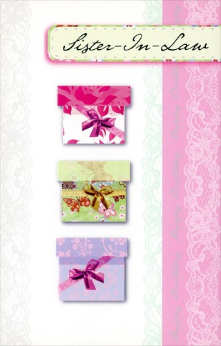 Liebevolle Geburtstagskarte FÜR SCHWÄGERIN, rosa Schleife von Premium Grüße + Umschlag - Bild 1 von 5