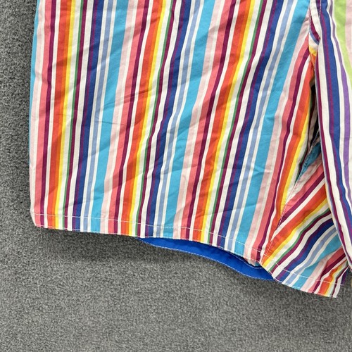 Tommy Hilfiger Swim Shorts boys Medium colorful Striped blue Lined pocket Youth - Picture 7 of 14