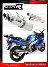 ZZR 1200 Exhaust ROUND Dominator Racing silencer muffler 2002 2003 2004 2005