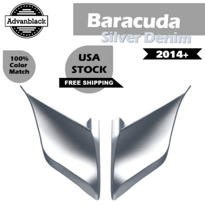 Barracuda Silver Denim Extended Stretched Side Covers Fits 14+ Harley Touring