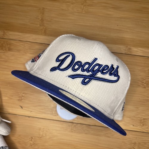 New Era 59FIFTY Los Angeles Dodgers Corduroy Classic Cooperstown 7 3/8 Hat Cream - Picture 17 of 18