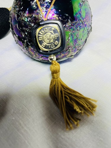 Albert Price iridescent perfume atomizer. Tags,Tassels. Beautiful Perfum Bottle - Picture 2 of 4