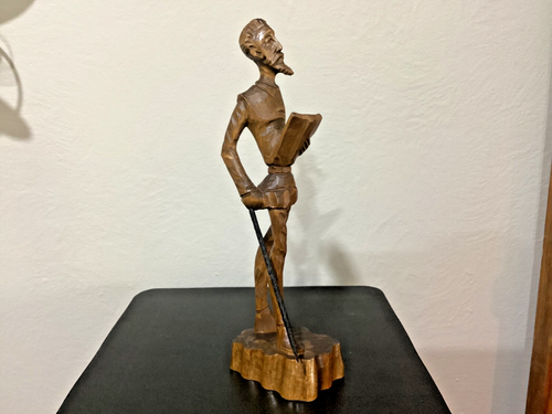 Vintage MCM Hand Carved Wood DON QUIXOTE Ouro Artesania Sculpture/Statue…SPAIN - Picture 5 of 9