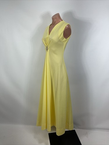 Festival Dress - Bohemian Yellow 1970s Vintage Maxi dress & Crochet Sweater Set - Picture 15 of 15