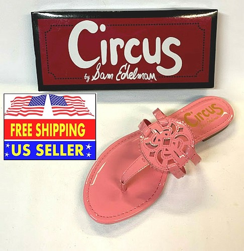 CIRCUS 8.5 BY SAM EDELMAN WOMENS CANYON MEDALLION FLAT SANDALS IN PINK