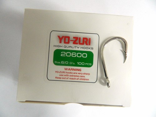 1 Confezione ami YO-ZURI 20600 size 6/0 Q'ty 100pcs HIGH QUALITY HOOKS pesca w39 - 第 1/4 張圖片