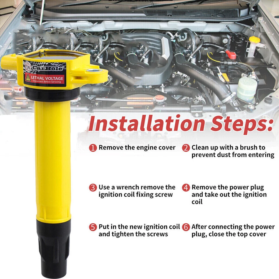 4PC Ignition Coil UF557 For Dodge Journey Jeep Compass 2.0L 2.4L 2007-2020 C1587 - Image 2 of 4