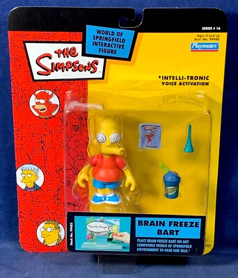 New BRAIN FREEZE BART WOS Simpsons PLAYMATES SERIES 16