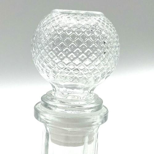 Vintage Clear Glass Decanter Mouthwash Bathroom Vanity Texture Simple Elegance - Picture 4 of 7
