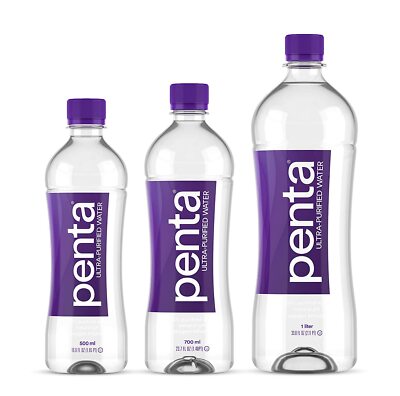 Penta H20 Purified Water - 16.9oz Bottles (24 Pack)