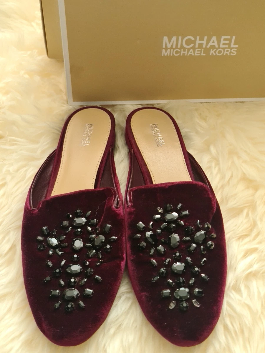 Michael kors cheap velvet slides