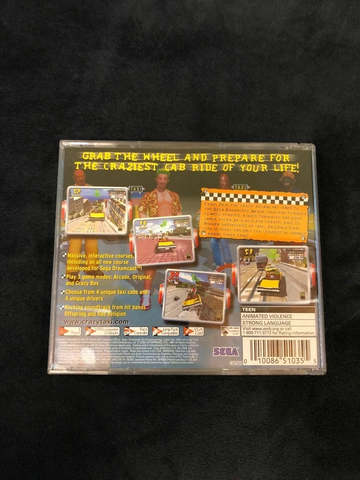 Crazy Taxi (SEGA Dreamcast, 2000) COMPLETE NEW PRISTINE CONDITION MINT - Image 3 of 4