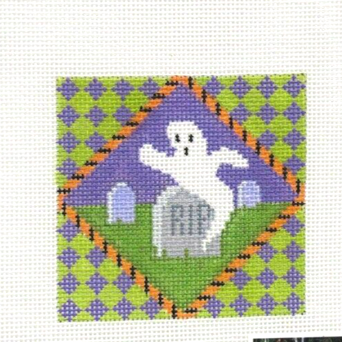 Susan Roberts Halloween Ghost Handpainted Needlepoint Canvas 5736