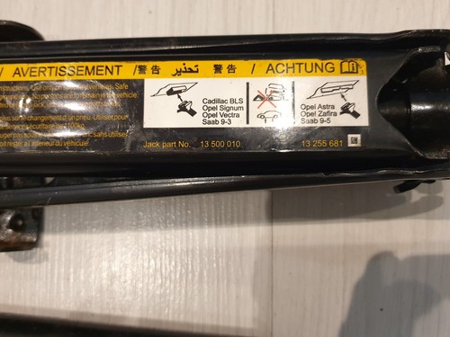 13500010 Vauxhall Astra Zafira Vectra Signum Saab Gato Elevador Ojo de Remolque 13255681 - Imagen 3 de 7