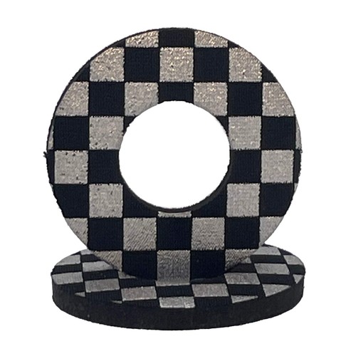 Grip Donuts - Anodized Checkered - for BMX/MX by Flite - Multiple Colors Availab - Picture 1 of 7