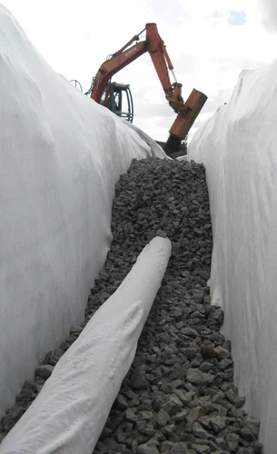 GEOFABRIC 1.2 Wide X 25m Roll Geotextile White Retaining Wall DRAINAGE FILTER - Picture 12 of 13