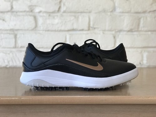 NIKE Vapor Golf Shoes Black/White/Bronze Women's Size 9.5 AQ2324 001 - Afbeelding 1 van 12