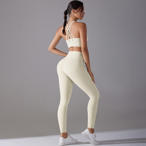 Neu Yoga Anzug für Frauen sexy BH Leggings Set Hüftlifting Sport Fitness BHs - Bild 52 von 69