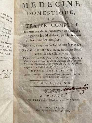 BUCHAN. Médecine domestique. 5/5. Gravure. 1789 - Picture 11 of 18
