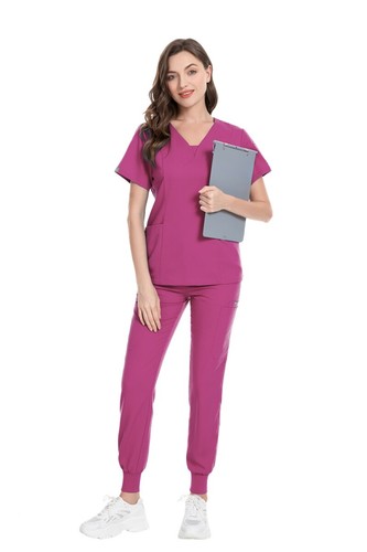 NiaaHinn Peeling Uniform Damen Medizinische Krankenschwester Peeling Set V-Ausschnitt Tops Joggerhose - Bild 38 von 76