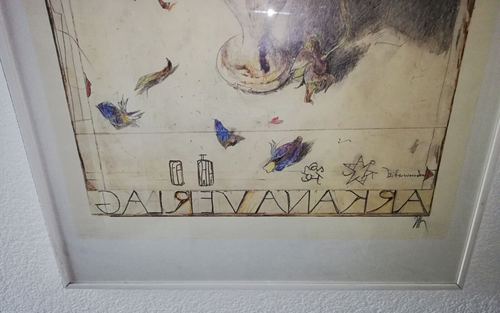 Horst Janssen Blumen Arkana Verlag signiert ab 1980 hinter Glas 50 x 70 cm - Bild 4 von 4