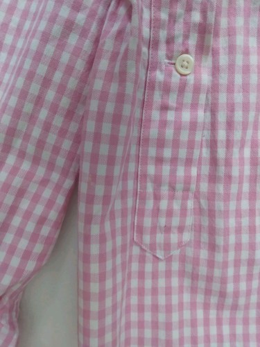 Ralph Lauren Classic Fit Rosa Weiß Gingham Kariert Button Down Hemd Herren Größe L - Bild 5 von 10
